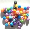 50 7mm Acrylic Striped Round Mix